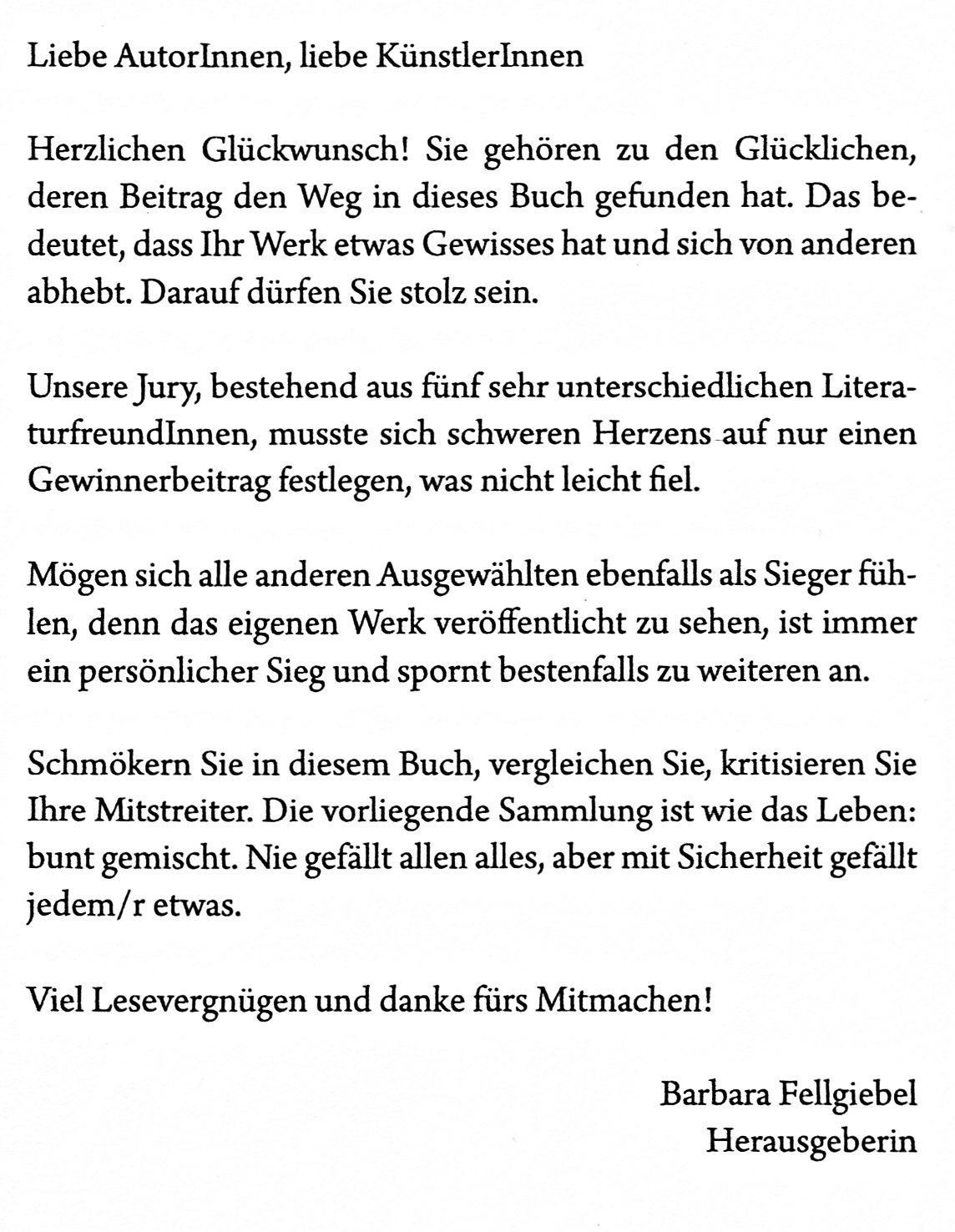 Liebe AutorInnen