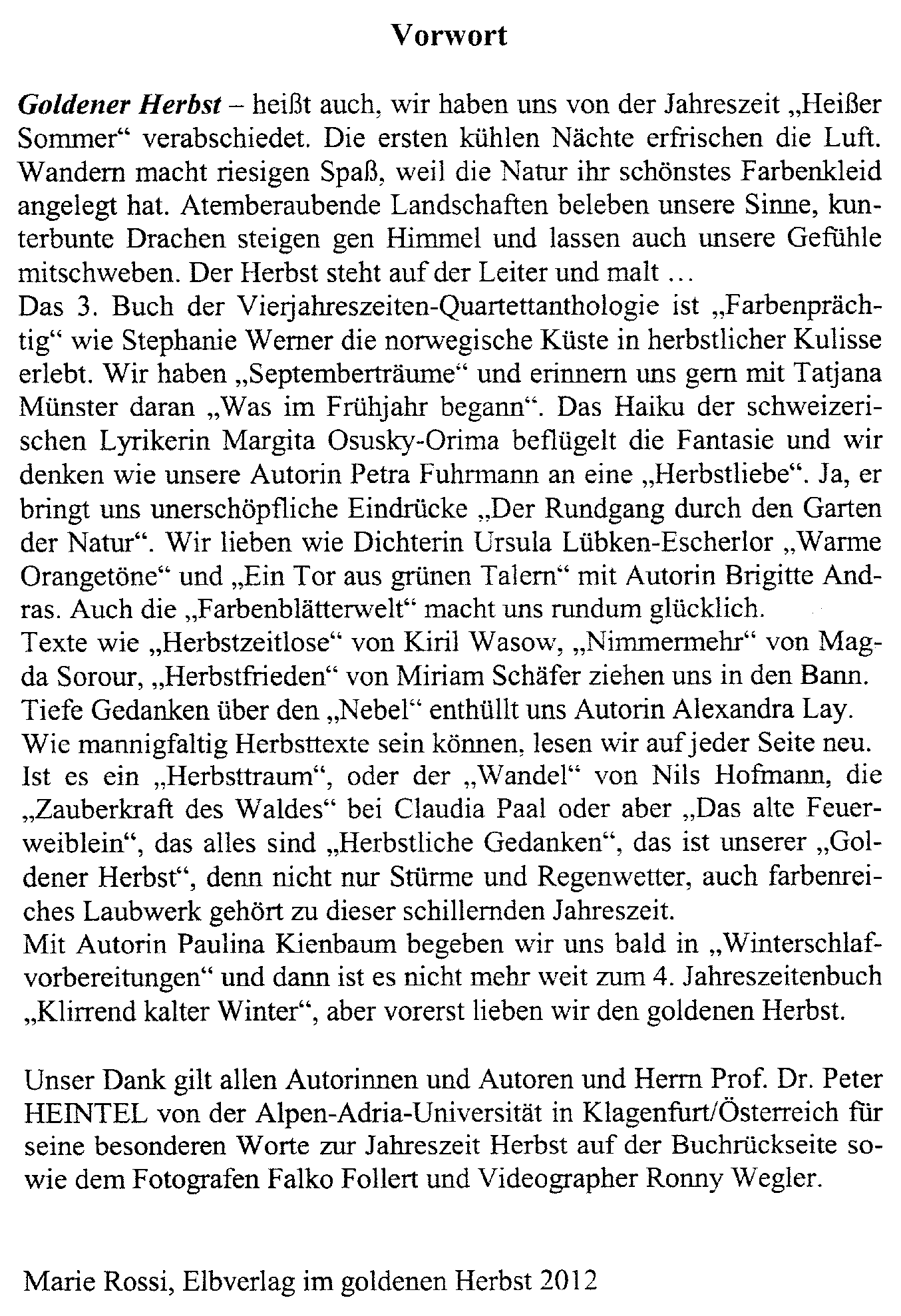 Vorwort Verlegerin Goldener Herbst